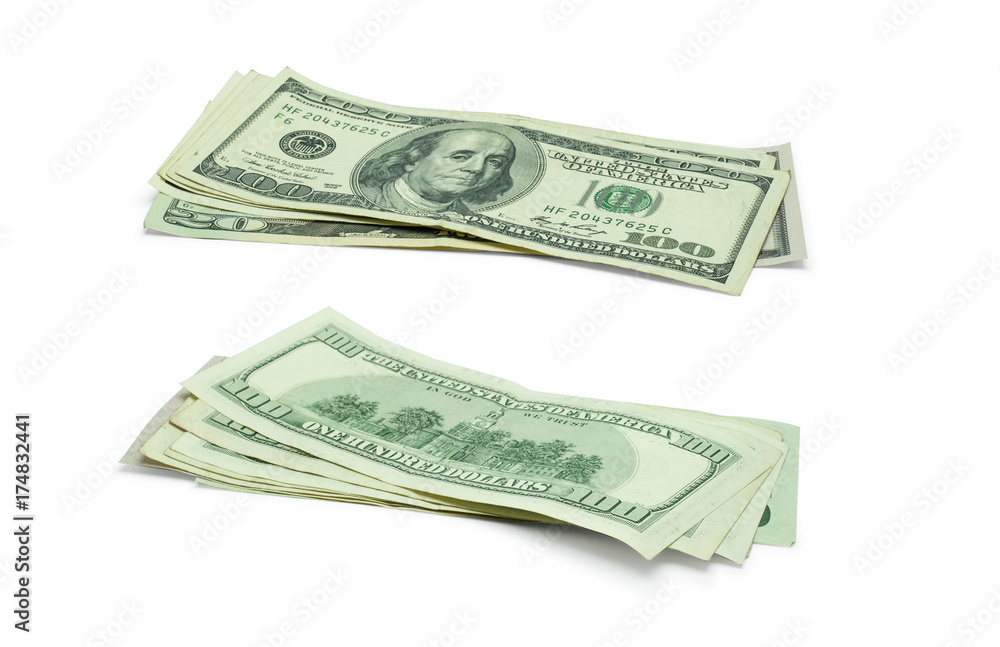 A group of banknotes isolated on white background with clipping path. A group of banknotes isolated on white background with clipping path.