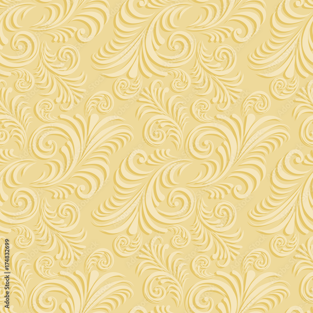 Volumetric seamless floral pattern background. Volumetric seamless floral pattern background.