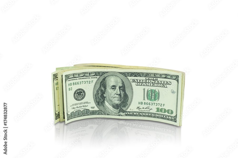 A group of banknotes isolated stand on white background with clipping path. A group of banknotes isolated stand on white background with clipping path.