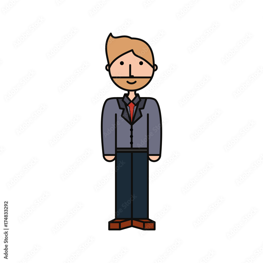 cartoon businessman icon