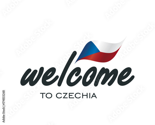 Welcome to Czechia flag sign logo icon