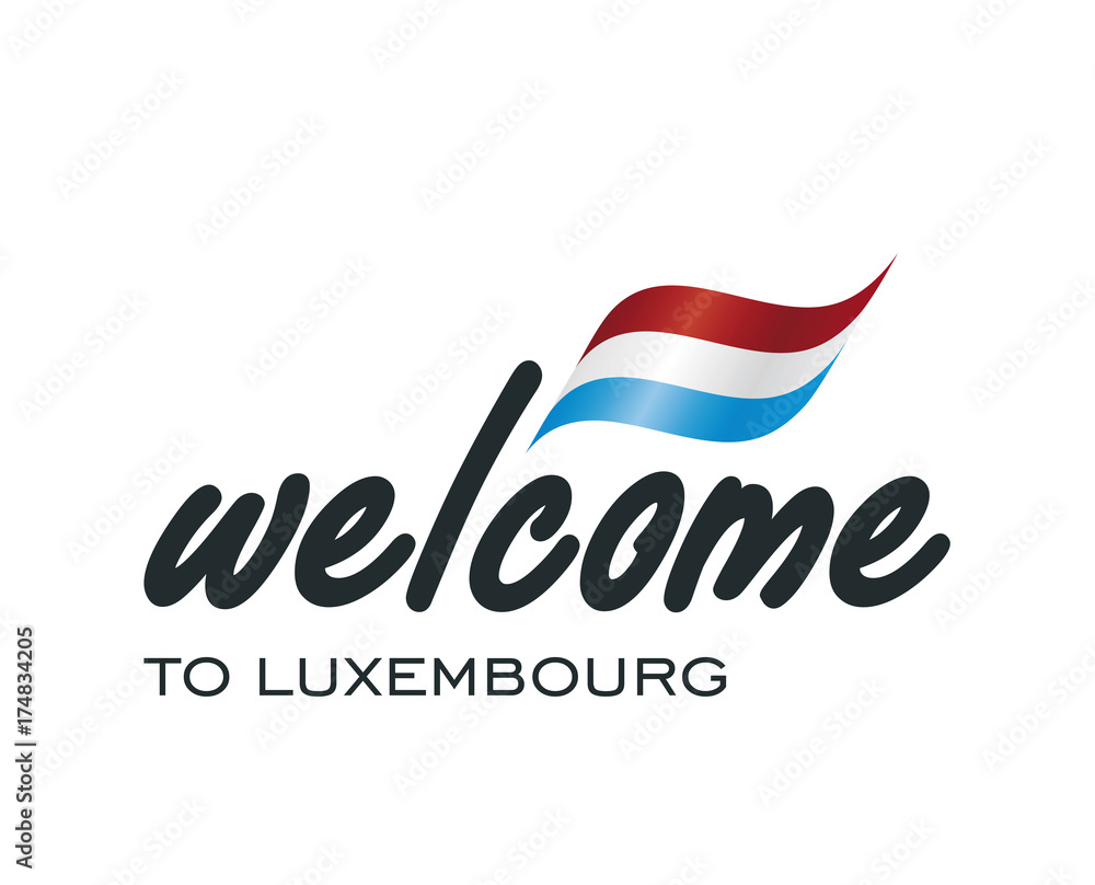 Welcome to Luxembourg flag sign logo icon