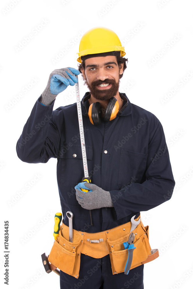 Smiling beard worker Smiling beard worker