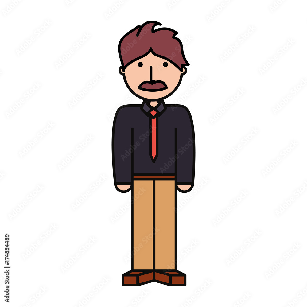 cartoon businessman icon