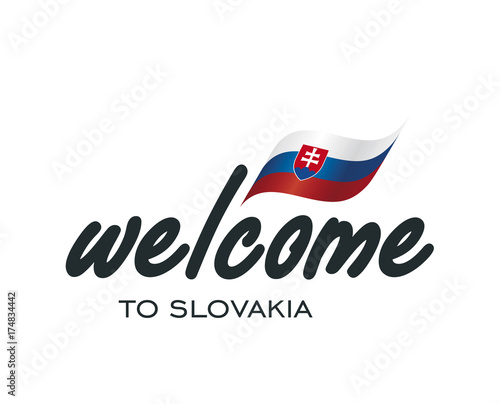 Welcome to Slovakia flag sign logo icon