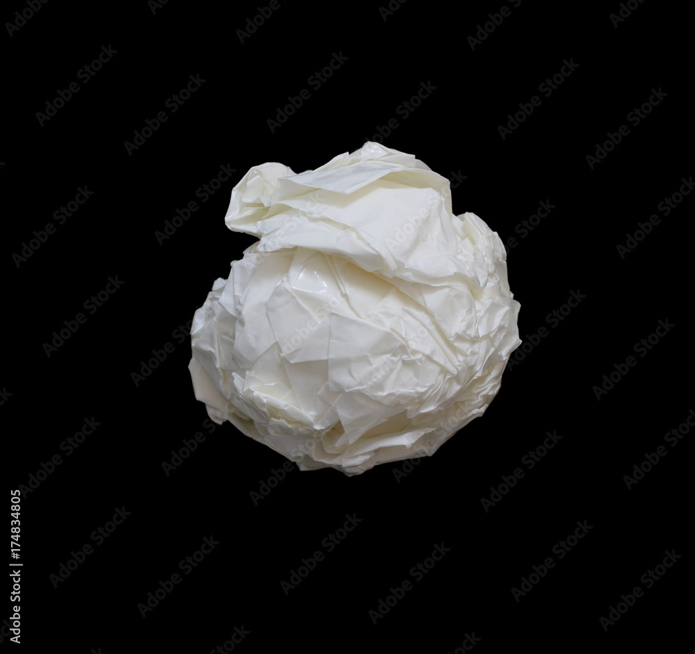 ball paper tears isolated