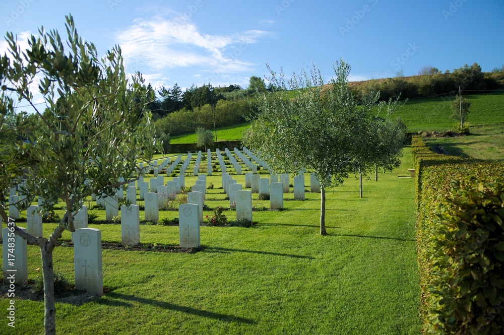 Naklejka premium Military cemetery in Montecchio (Italy)
