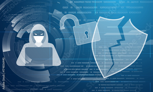 Hacker attack abstract background