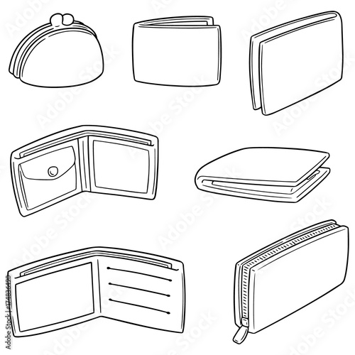vector set of wallet