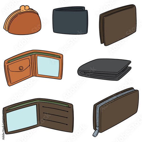 vector set of wallet