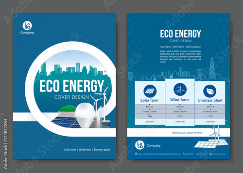 Eco energy brochure design. Vector illustration