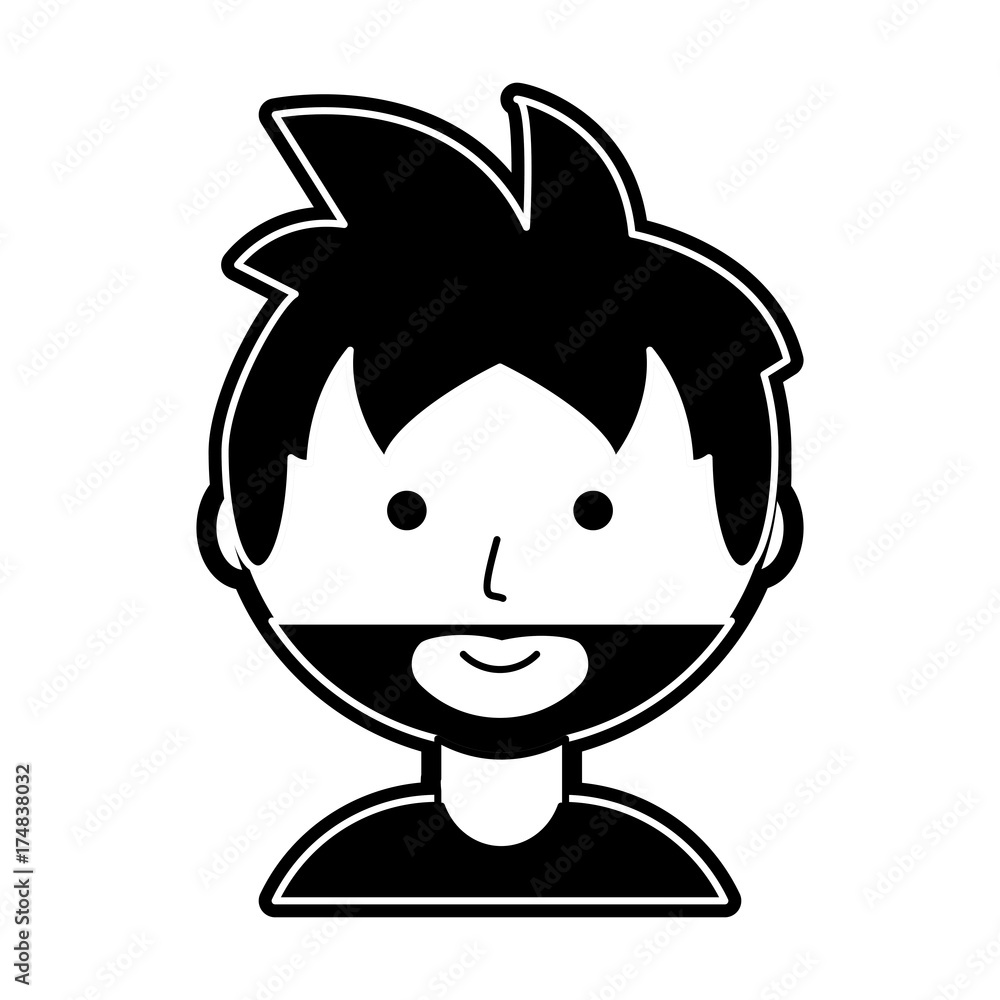 cartoon man icon