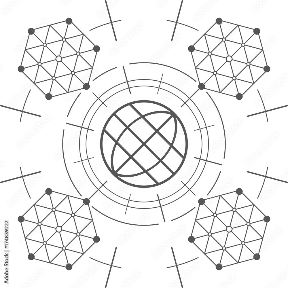 Abstract technological element. Technology template. Abstract technological element. Technology template.