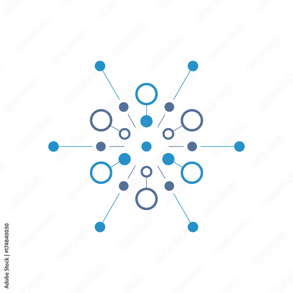 Abstract science logo template. Abstract science logo template.