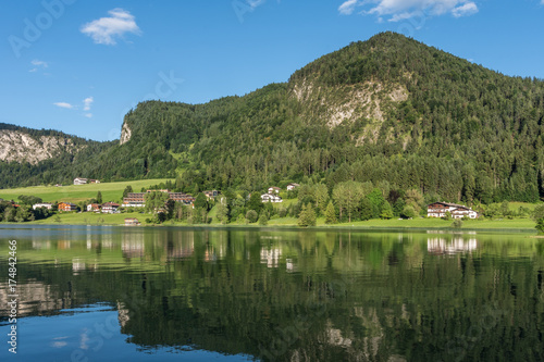 The mountain lake Thiersee in Tyrol  Austria