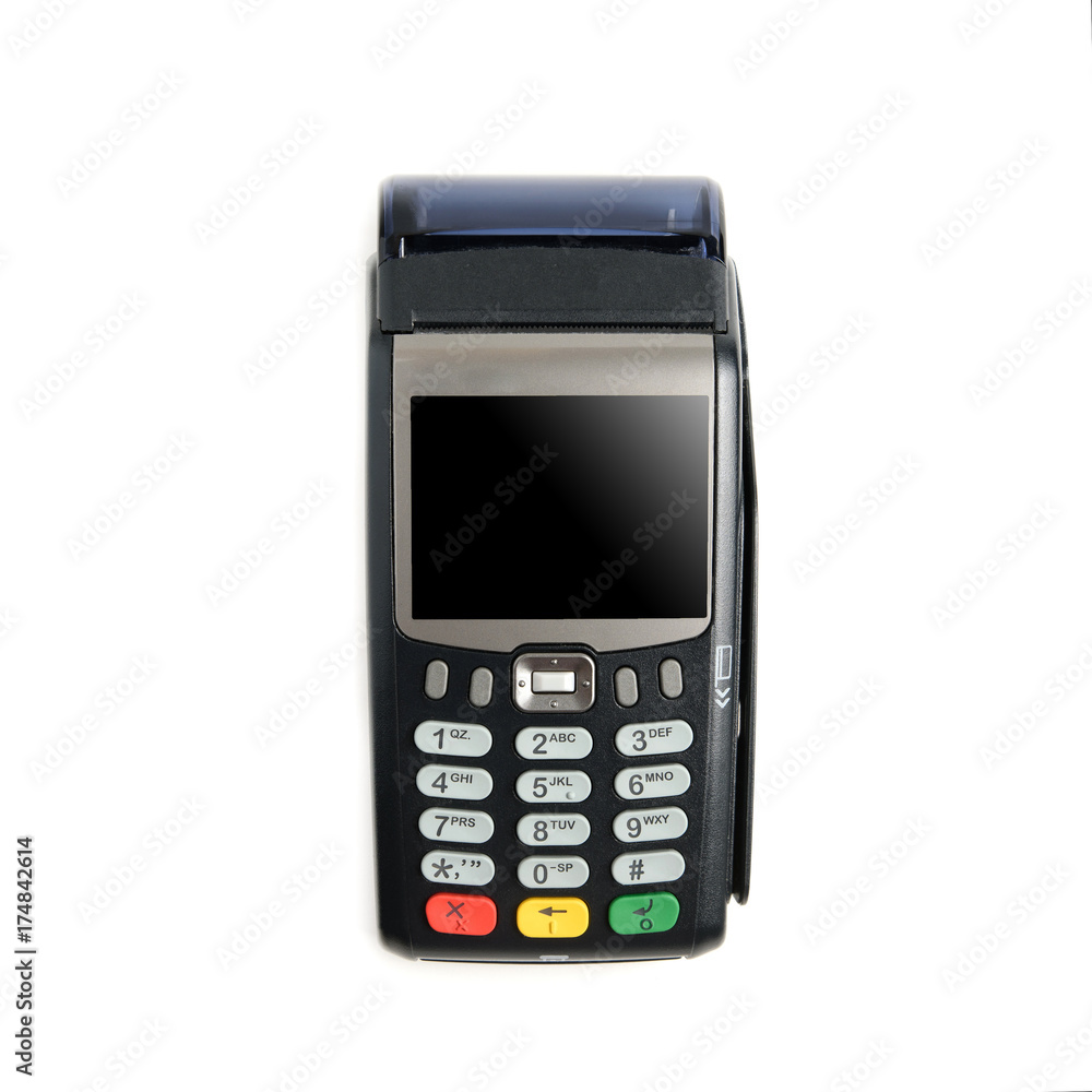 Payment terminal isolated on white backround Payment terminal isolated on white backround