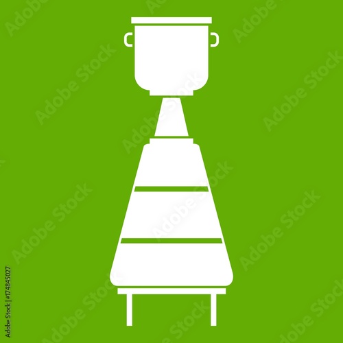 Wine distillery equipment icon green