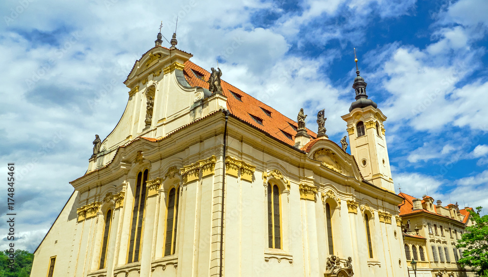 Fototapeta premium Church of St. Simon and St. Jude in the Jewish quarter of Prague, Czech Republic.