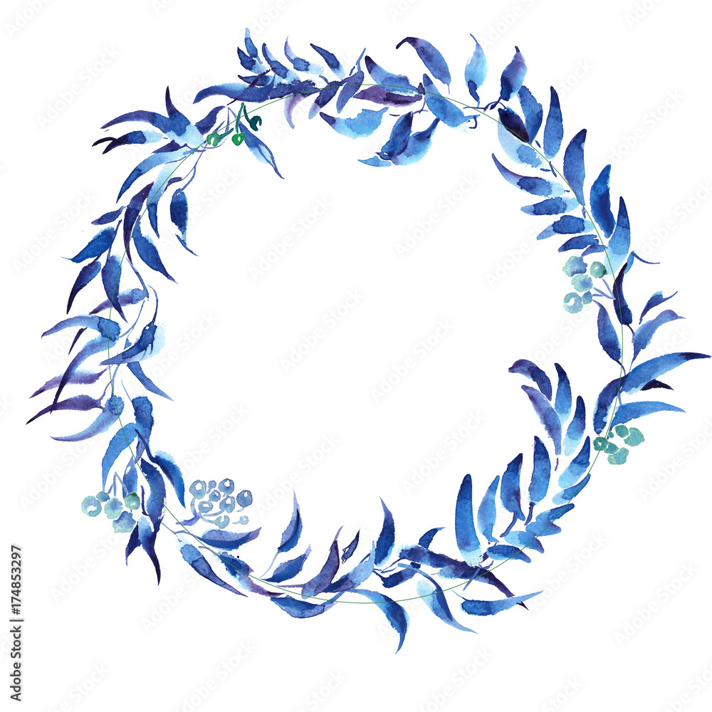 Wreath romantic watercolor purple Summer flowers frame Wreath romantic watercolor purple Summer flowers frame