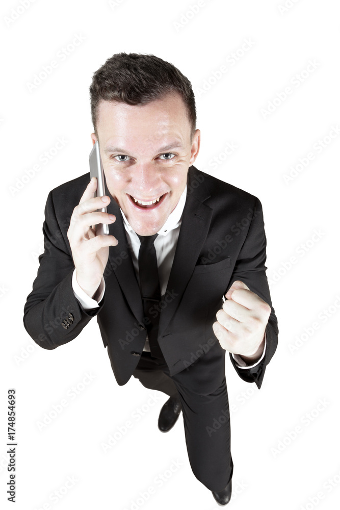 Successful businessman making phone call Successful businessman making phone call