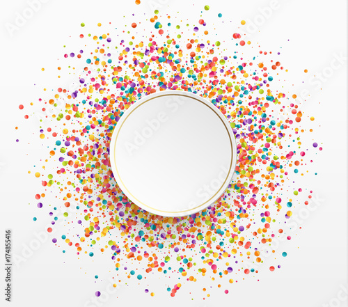 Obraz na plátne Colorful celebration background with confetti