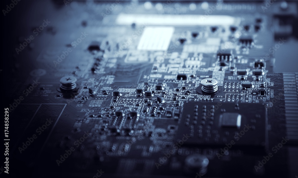 Electronic circuit board close up. Electronic circuit board close up.
