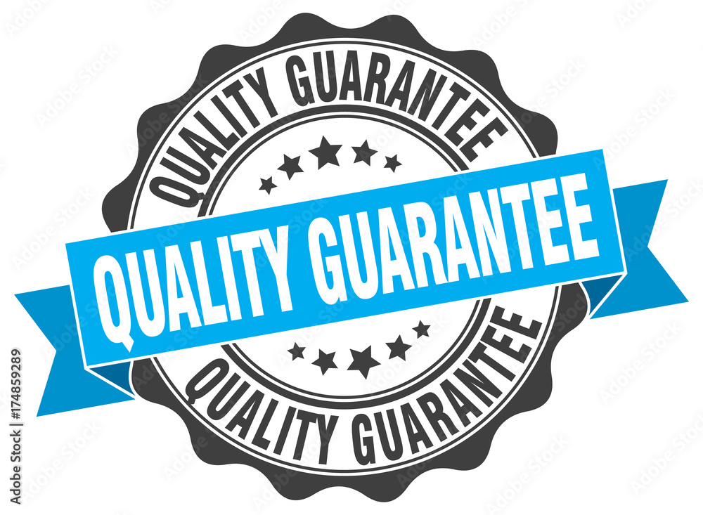 quality guarantee stamp. sign. seal