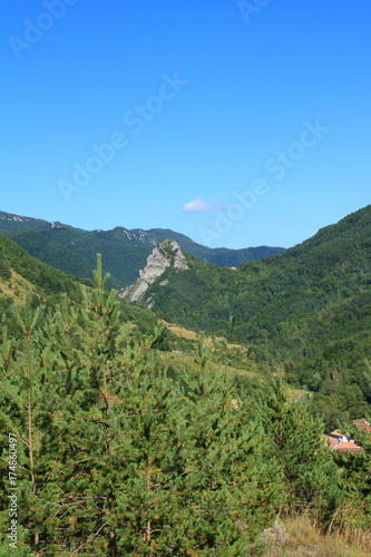 pyrenean landscape in Aude  Occitanie in South of France