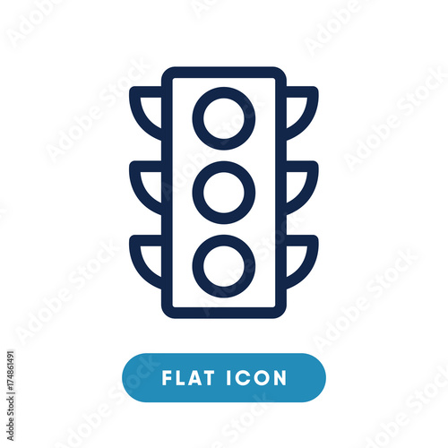 Traffic light vector icon, traffic symbol. Modern, simple flat vector illustration for web site or mobile app