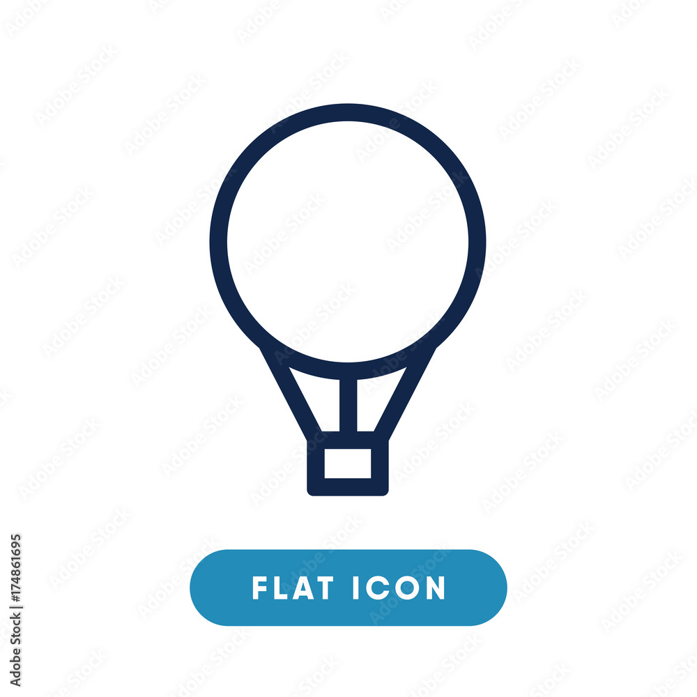 Hot air balloon vector icon, flight transport symbol. Modern, simple flat vector illustration for web site or mobile app Hot air balloon vector icon, flight transport symbol. Modern, simple flat vector illustration for web site or mobile app