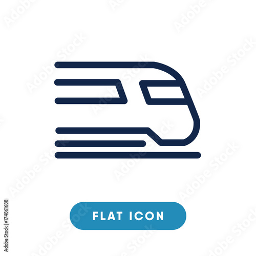Train vector icon, rail transport symbol. Modern, simple flat vector illustration for web site or mobile app