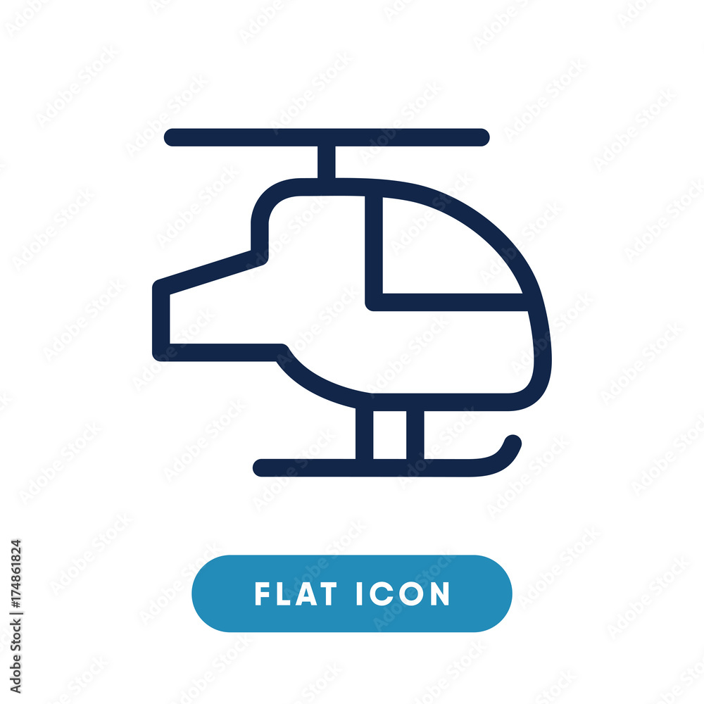 Helicopter vector icon, chopper symbol. Modern, simple flat vector illustration for web site or mobile app