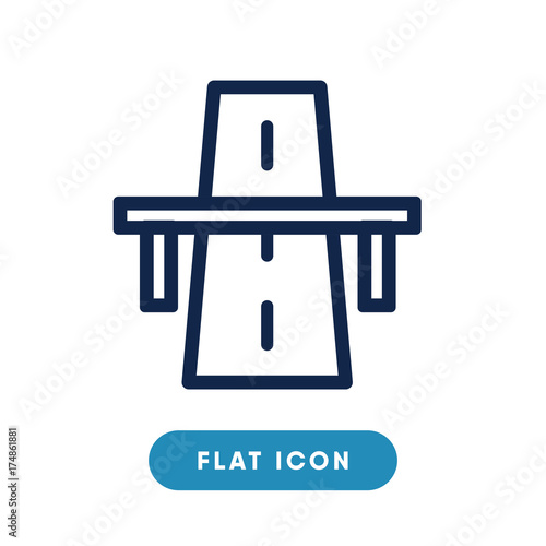 Highway vector icon, road symbol. Modern, simple flat vector illustration for web site or mobile app