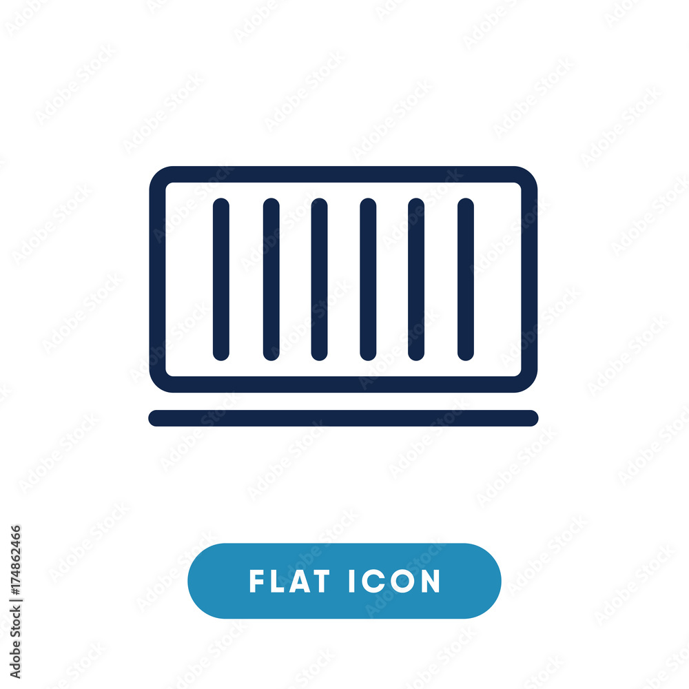 Container vector icon, logistics delivery symbol. Modern, simple flat vector illustration for web site or mobile app Container vector icon, logistics delivery symbol. Modern, simple flat vector illustration for web site or mobile app