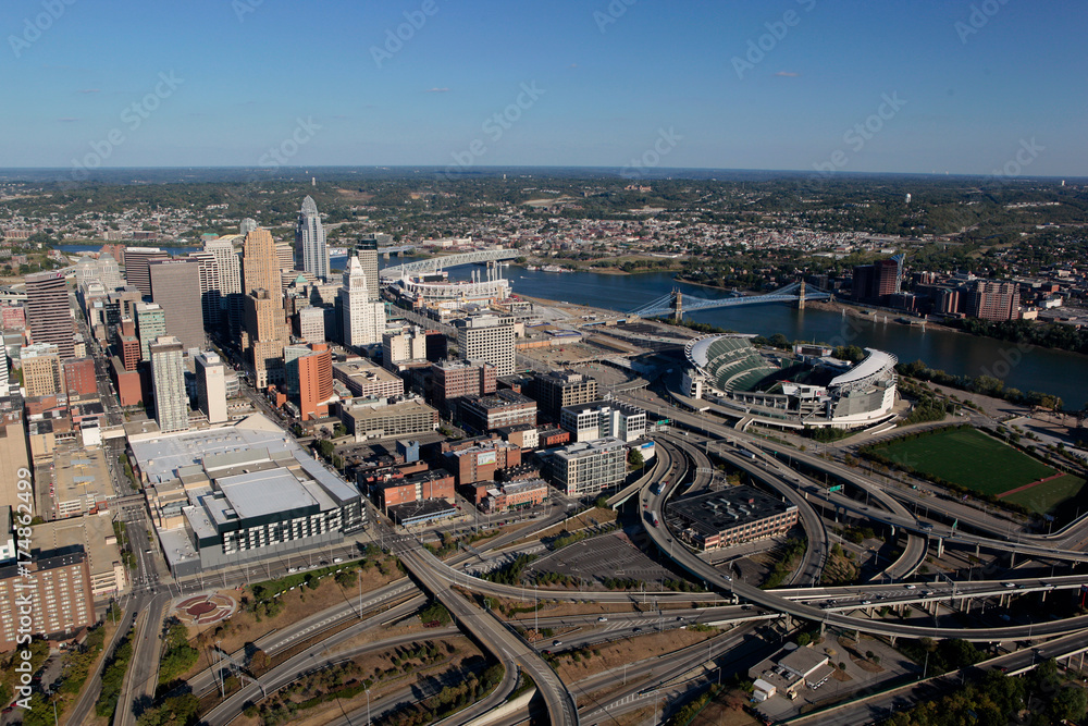 Obraz premium Cincinnati Ohio Aerial View