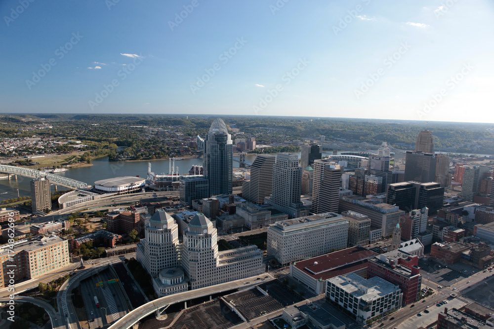 Aerial View of Cincinnati Ohio