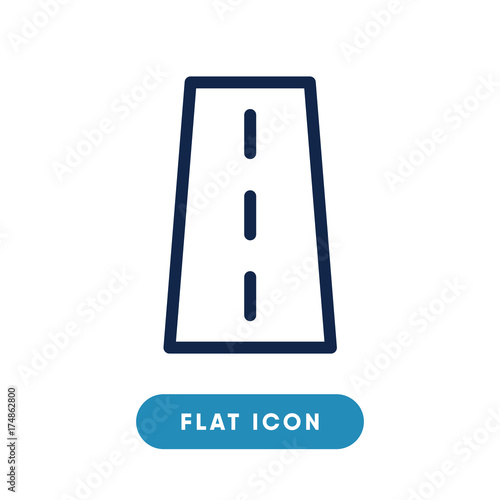 Highway vector icon, road symbol. Modern, simple flat vector illustration for web site or mobile app