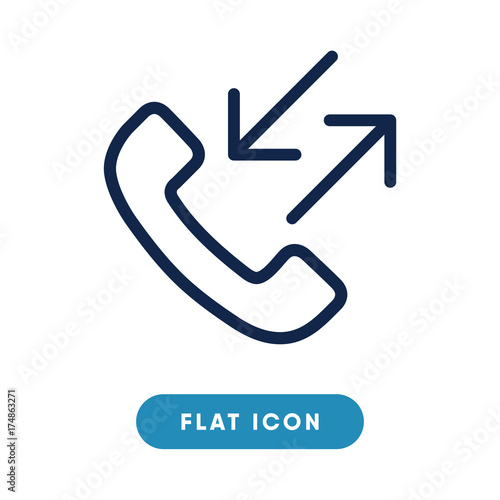 Phone call vector icon, telephone call symbol. Modern, simple flat vector illustration for web site or mobile app