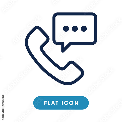 Phone conversation vector icon, smartphone symbol. Modern, simple flat vector illustration for web site or mobile app