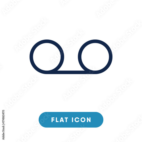 Voicemail vector icon, recording symbol. Modern, simple flat vector illustration for web site or mobile app