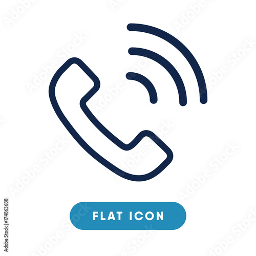Phone call vector icon, telephone call symbol. Modern, simple flat vector illustration for web site or mobile app