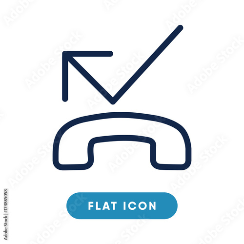 Phone call vector icon, telehone call symbol. Modern, simple flat vector illustration for web site or mobile app