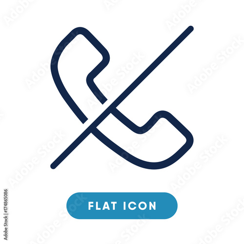 Failed call vector icon, phone call symbol. Modern, simple flat vector illustration for web site or mobile app