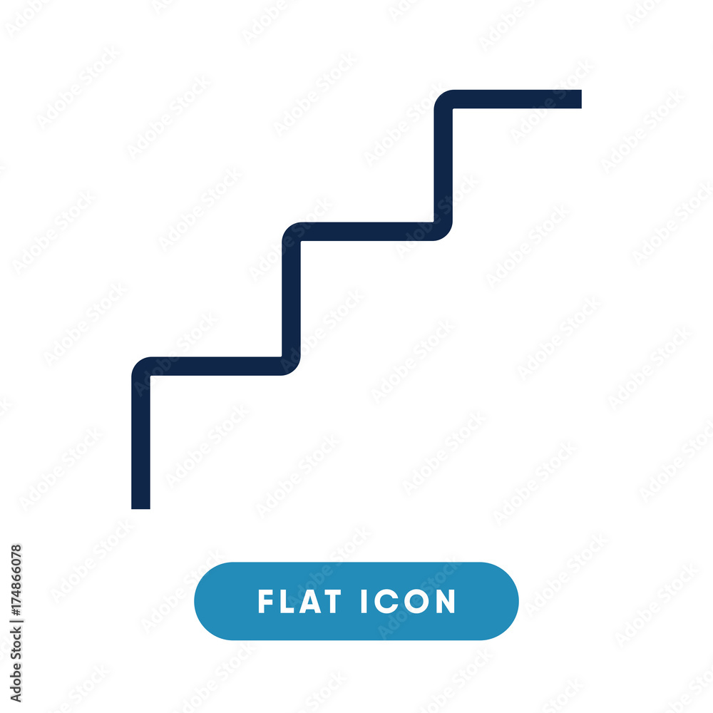 Stairs vector icon, floor symbol. Modern, simple flat vector illustration for web site or mobile app