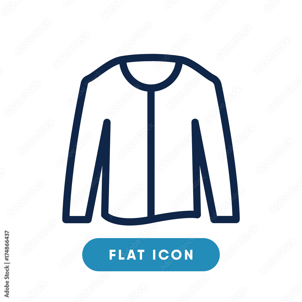 Tunic vector icon, blouse shirt symbol. Modern, simple flat vector illustration for web site or mobile app