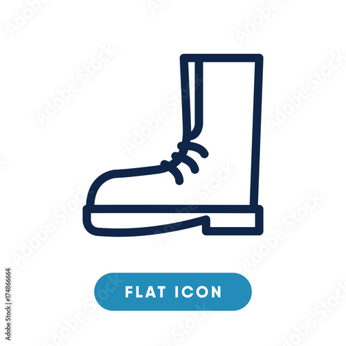 Boot vector icon, shoes symbol. Modern, simple flat vector illustration for web site or mobile app