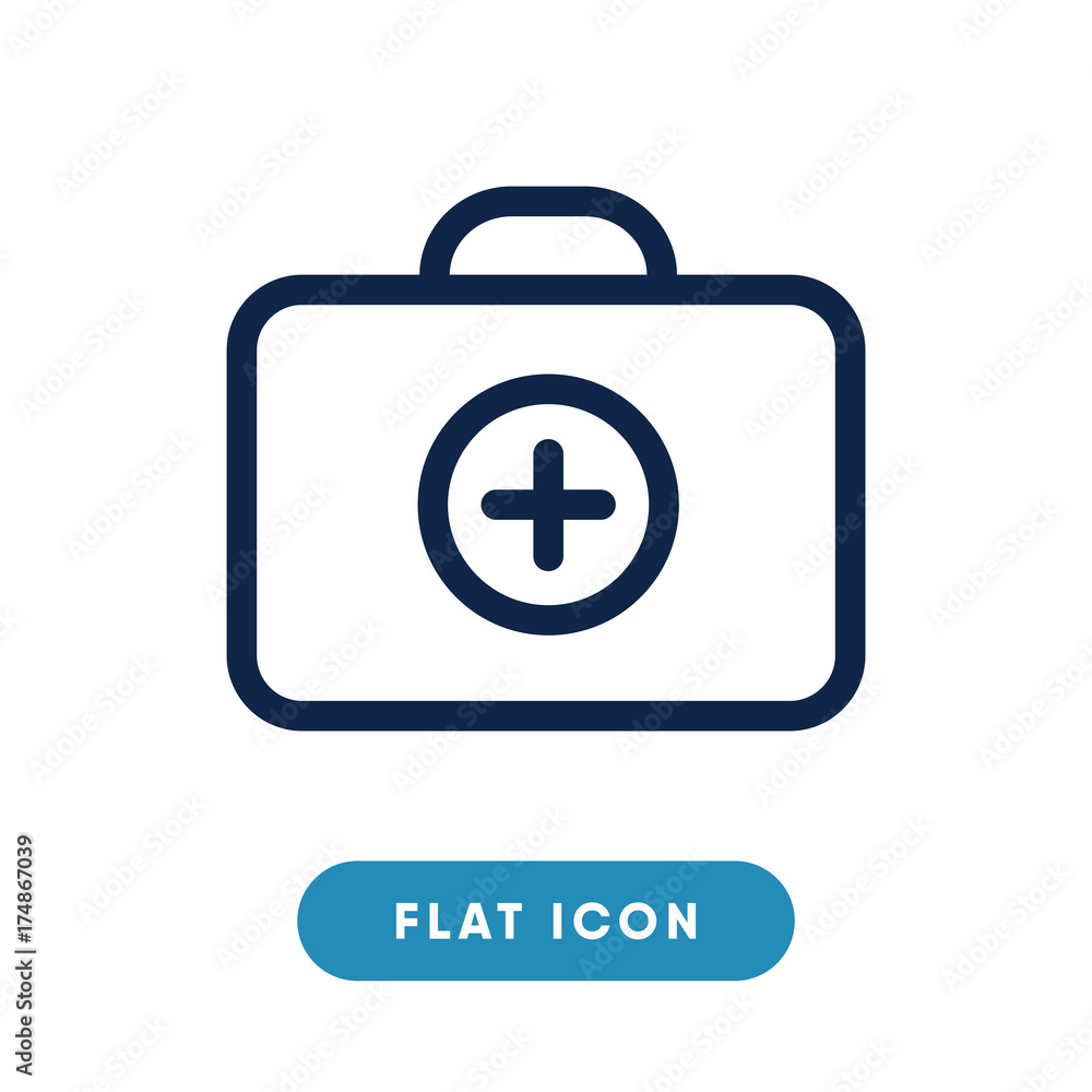 Emergency bag vector icon, medical symbol. Modern, simple flat vector illustration for web site or mobile app Emergency bag vector icon, medical symbol. Modern, simple flat vector illustration for web site or mobile app