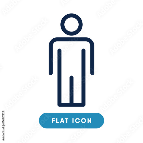 Male vector icon, boy symbol. Modern, simple flat vector illustration for web site or mobile app