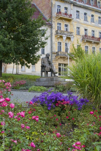 Goethe square - center of Marianske Lazne (Marienbad) - great famous Bohemian spa town in the west part of the Czech Republic (region Karlovy Vary)