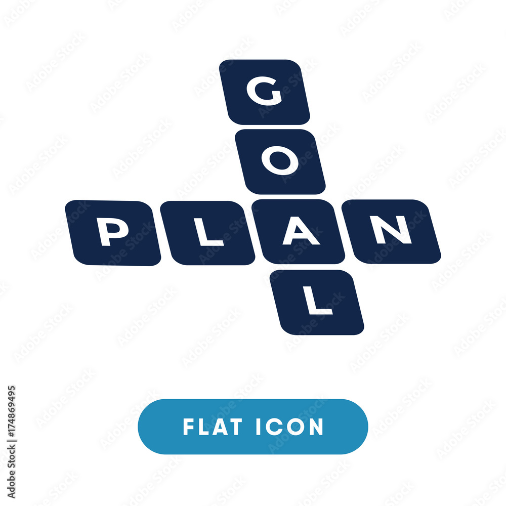 Goal plan vector icon, business symbol. Modern, simple flat vector illustration for web site or mobile app Goal plan vector icon, business symbol. Modern, simple flat vector illustration for web site or mobile app